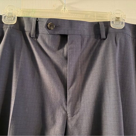 Men’s Lauren Navy Plaid Dress Pants - Picture 3 of 4